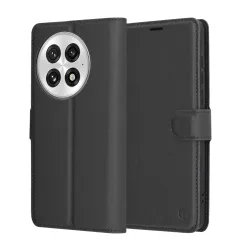 Custodia per OnePlus 13, Techsuit, Leather Folio, Nera