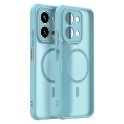 Custodia MagSafe per Xiaomi Redmi 15C 5G / 15C 4G, Techsuit, HaloFrost II, Verde Chiaro
