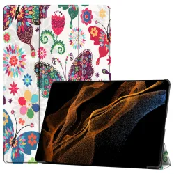 Custodia per Samsung Galaxy Tab S10 Ultra / Tab S9 Ultra / Tab S8 Ultra, Techsuit, FoldPro Butterfly, Multicolore