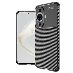 Custodia per Huawei nova 12s / nova 11, Techsuit, CarbonFiber, Nera