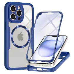 Custodia MagSafe per Apple iPhone 14 Pro Max, Techsuit, ColorVerse 360, Blu