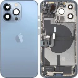 Copertura Batteria Apple iPhone 13 Pro, Con Scocca Centrale, Parti Complete, Blu (Sierra Blue), Swap Premium
