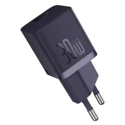 Caricabatterie da rete con cavo USB-C Baseus GaN Mini 1C, 30W, 3A, 1 x USB-C, Viola P10110902523-00