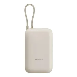 Batteria Esterna Xiaomi Pocket, 10000mAh, 22.5W, QC + PD, 1 x USB-A - 2 x USB-C, Beige BHR9072GL