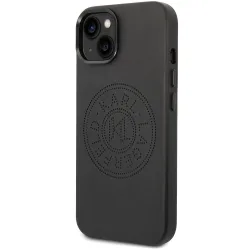 Custodia per Apple iPhone 14 Plus, Karl Lagerfeld, Logo Perforato, Nera