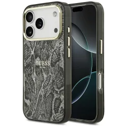 Custodia MagSafe per Apple iPhone 17 Pro, Guess, Python Pattern, Nera