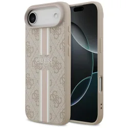 Custodia MagSafe per Apple iPhone 17 Air, Guess, 4G Printed Stripes, Rosa