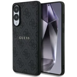 Custodia MagSafe per Samsung Galaxy S25 Edge S937, Guess, 4G Ring Classic Logo, Nera