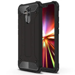 Custodia per Huawei Mate 20 Lite, Techsuit, Hybrid Armor, Nera