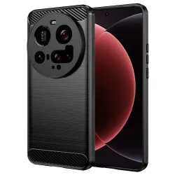 Custodia per Xiaomi 15 Ultra, Techsuit, Carbonio, Nera