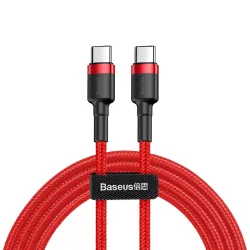 Cavo Dati e Ricarica USB-C - USB-C Baseus Cafule, 60W, 1m, Rosso CATKLF-G09