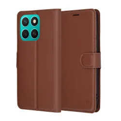 Custodia per Honor X8c, Techsuit, Leather Folio, Marrone