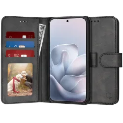 Custodia per Motorola Edge 70 Fusion, Techsuit, Diary Book, Nera