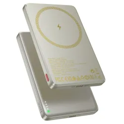 Batteria Esterna Wireless HOCO Q26, 5000mAh, 20W, PD + FQI, 1 x QI - 1 x USB-C, Arancione