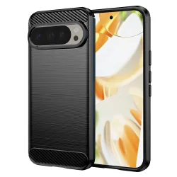 Custodia per Google Pixel 9 / 9 Pro, Techsuit, Carbonio, Nera