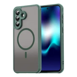 Custodia MagSafe per Samsung Galaxy A37 5G, Techsuit, HaloFrost II, Verde