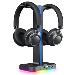 Supporto per Cuffie HAVIT TH650, RGB, Grigio