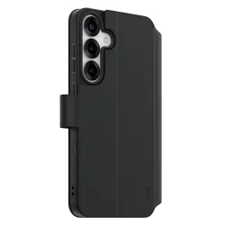 Custodia per Samsung Galaxy S25+ S936, PanzerGlass, Care Feature Kickstand Wallet, Nera
