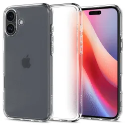 Custodia per Apple iPhone 16, Spigen, Ultra Hybrid, Trasparente Satinata ACS08199