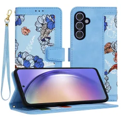 Custodia per Samsung Galaxy A54 A546, Techsuit, FlipCraft, Blu
