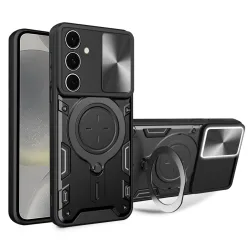 Custodia per Samsung Galaxy S24 S921, Techsuit, CamGuard Pro, Nera