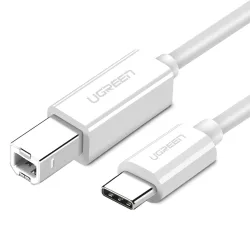 Cavo Stampante UGREEN US241, USB-C - USB-B, 1.5m, Bianco