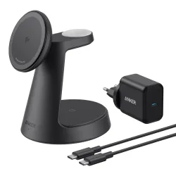Caricabatterie Rete Wireless Anker MagGo 3in1, 15W, 1.67A, Nero B25M4G11