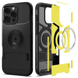 Custodia MagSafe per Apple iPhone 16 Pro Max, Spigen, Slim Armor, Nera ACS08034