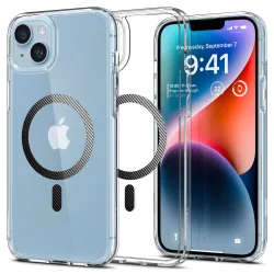 Custodia MagSafe per Apple iPhone 14 Plus, Spigen, Ultra Hybrid Carbon, Trasparente ACS04904