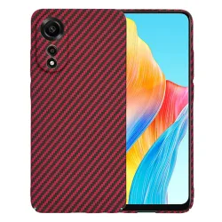 Custodia per Oppo A78 4G, Techsuit, Carbonite FiberShell, Rossa