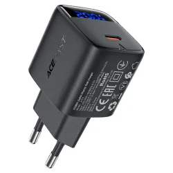 Caricabatterie Retea Acefast A113 Display, 20W, 3A, 1 x USB-C, Nero