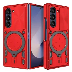 Custodia per Samsung Galaxy Z Fold6 F956, Techsuit, CamGuard Pro, Rossa