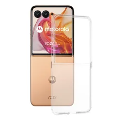 Custodia per Motorola Razr 50 Ultra, Techsuit, Chiara, Trasparente