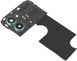 Vetro Fotocamera Posteriore - Flash - Cornice Interna - Antenna NFC HMD Pulse Pro, con Cornice, Verde (Glacier Green), Service Pack 286954437