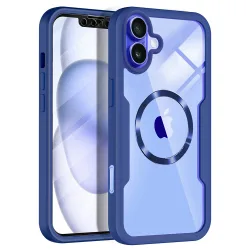Custodia MagSafe per Apple iPhone 16, Techsuit, ColorVerse 360, Blu