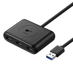 Hub USB UGREEN CR113, 4 x USB-A 3.0, 0.5m, Nero