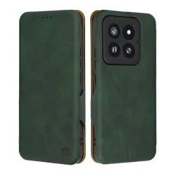 Custodia per Xiaomi 14 Pro, Techsuit, Safe Wallet Plus, Verde