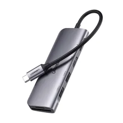 Hub USB-C UGREEN CM195 (15214), 2 x USB-A 3.0 - 1 x USB-C - 1 x HDMI - 1 x SD - 1 x microSD, Grigio