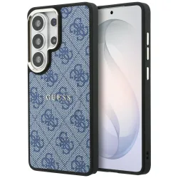 Custodia MagSafe per Samsung Galaxy S26 Ultra S948, Guess, 4G Embossed Ring, Blu