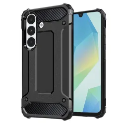 Custodia per Samsung Galaxy A16 5G A166 / A16 4G A165, Techsuit, Hybrid Armor, Nera
