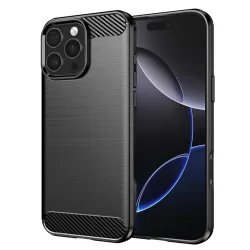 Custodia per Apple iPhone 16 Pro Max, Techsuit, Carbonio, Nera