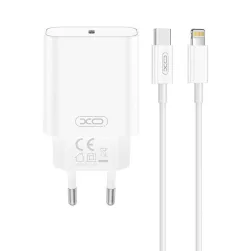 Caricatore da rete con cavo Lightning XO Design CE32, 20W, 3A, 1 x USB-C, Bianco