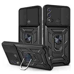 Custodia per Motorola Moto E40 / E30 / E20, Techsuit, CamShield, Nera