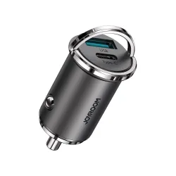 Caricabatterie Auto Joyroom C-A35, 45W, 5A, 1 x USB-A - 1 x USB-C, Grigio