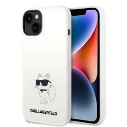 Custodia MagSafe per Apple iPhone 14 Plus, Karl Lagerfeld, Silicone Choupette, Bianca