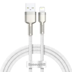 Cavo Dati e Ricarica USB-A - Lightning Baseus Cafule Metal Series, 18W, 1m, Bianco CALJK-A02