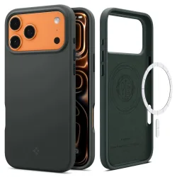 Custodia MagSafe per Apple iPhone 17 Pro Max, Spigen, Silicone Fit, Verde ACS10271