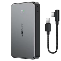 Batteria Esterna Wireless Acefast M31, 10000mAh, 22.5W, QC + PD + FQI, 1 x QI - 1 x USB-A - 2 x USB-C, Nera