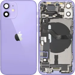 Copertura Batteria Apple iPhone 12 mini, Con Scocca Centrale, Parti Complete, Viola, Swap Premium