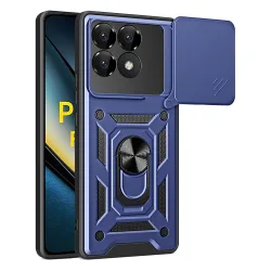 Custodia per Xiaomi Poco F6 Pro, Techsuit, CamShield, Blu